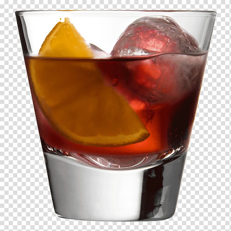 Negroni Old Fashioned Spritz Black Russian Rum and Coke, ice glass transparent background PNG clipart