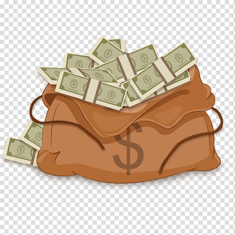 Money bag Icon, purse transparent background PNG clipart