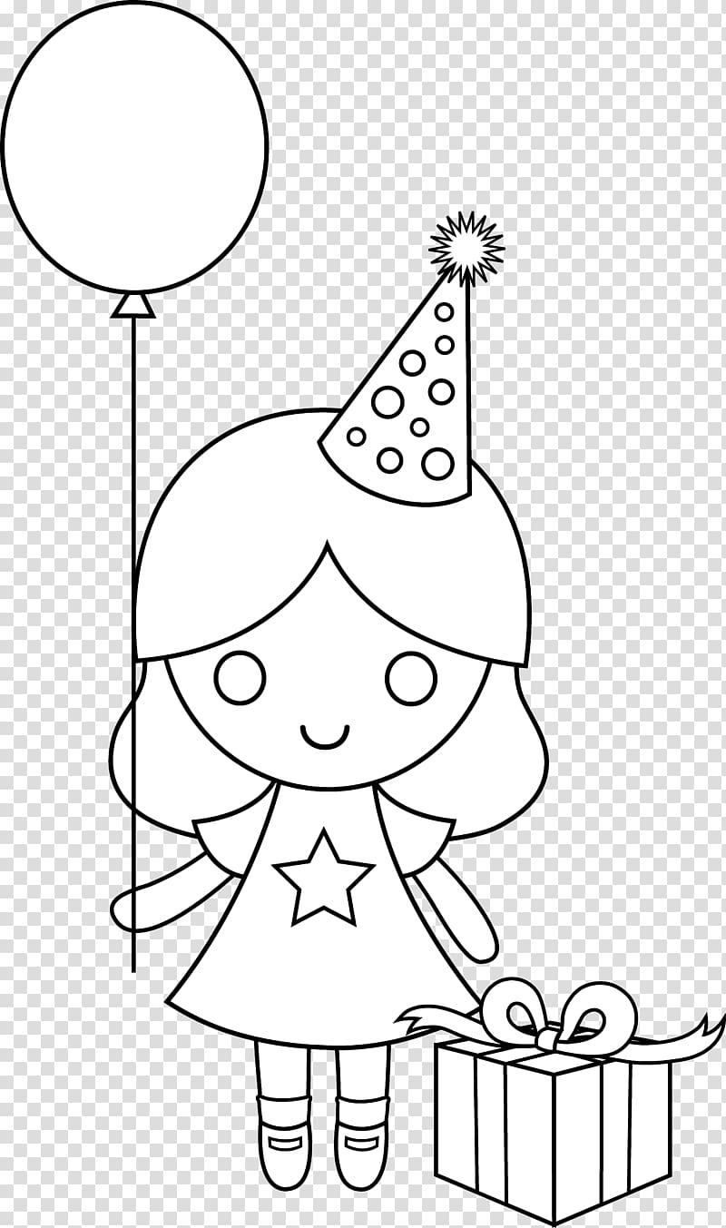 Birthday Drawing Coloring book , Birthday For Girls transparent background PNG clipart