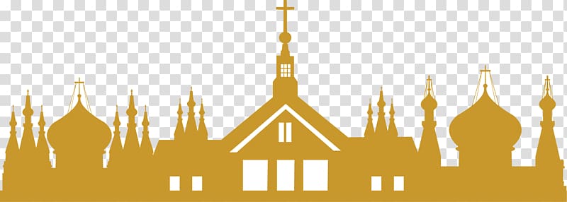 Skyline Church Silhouette, The Yellow castle of Eid al Fitr transparent background PNG clipart