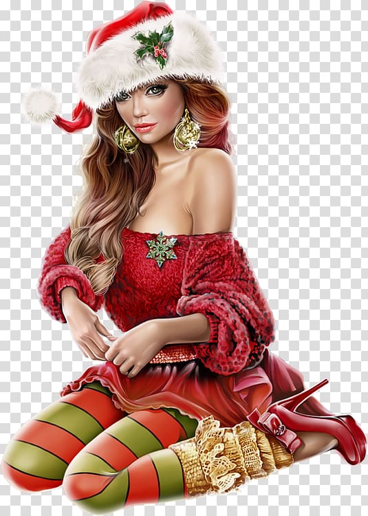 Christmas ornament Mrs. Claus Santa Claus Woman, santa claus transparent background PNG clipart