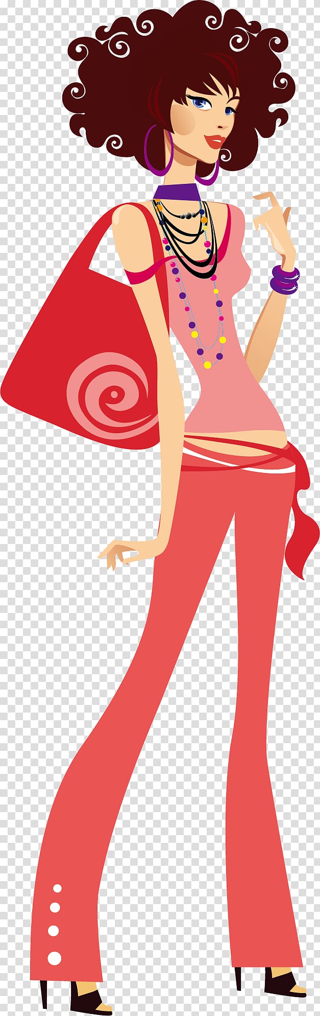 Female Woman, Curly beauty transparent background PNG clipart