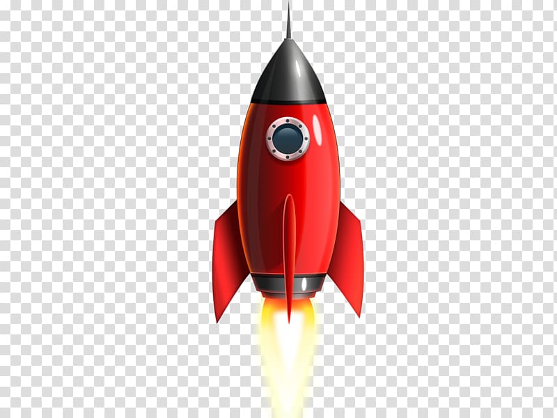 red and black rocket illustration, Rocket Icon, rocket transparent background PNG clipart