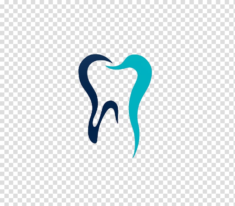 blue and teal illustration, Tooth Dentist Logo Information Organ, dent transparent background PNG clipart
