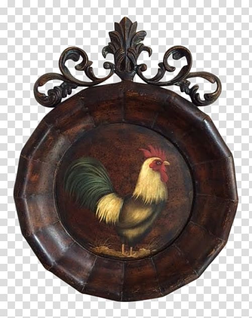 Rooster Wall decal Plate Painting, Plate transparent background PNG clipart