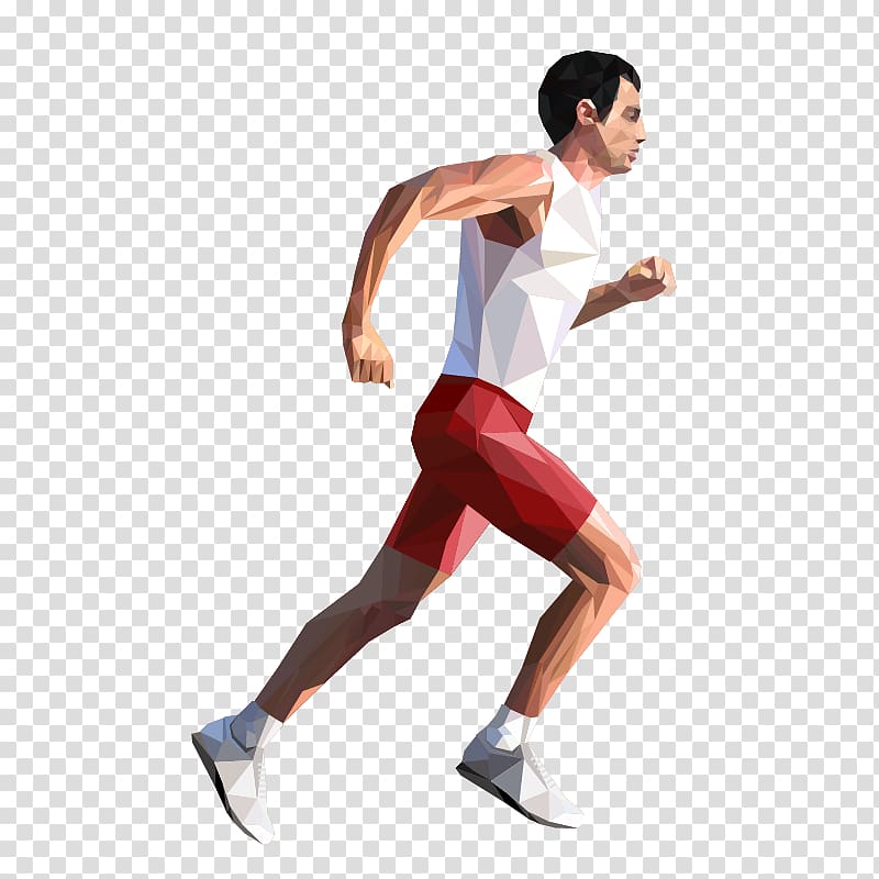 cartoon person running a marathon