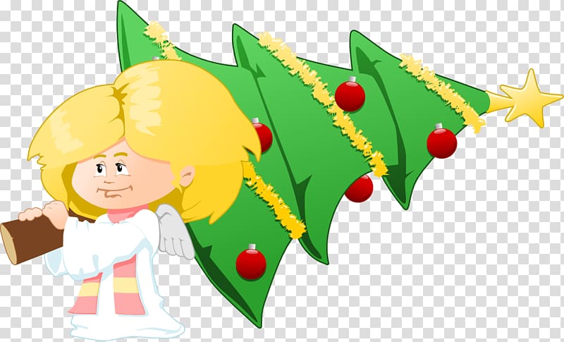 Santa Claus Christmas tree Angel , Christmas Angel Graphics transparent background PNG clipart