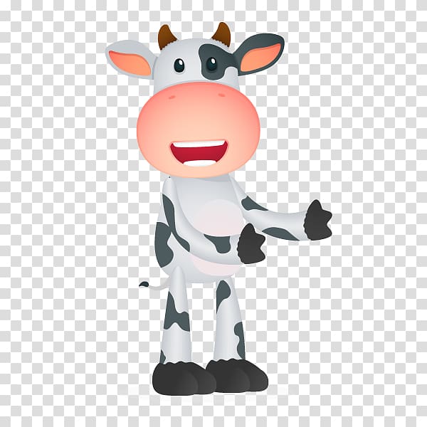 Holstein Friesian cattle Cartoon , Big Cow transparent background PNG clipart