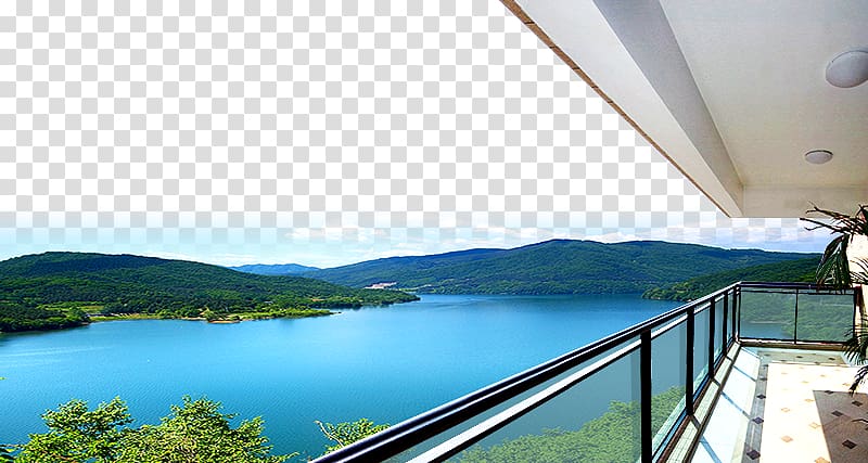 Lac la Montagne Lake Balcony Real Estate, Posters lakeside estate balcony transparent background PNG clipart