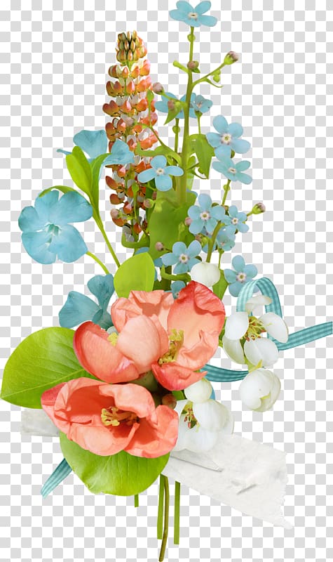 white and blue flowers illustration, Floral design Cut flowers Flower bouquet Artificial flower, flower transparent background PNG clipart