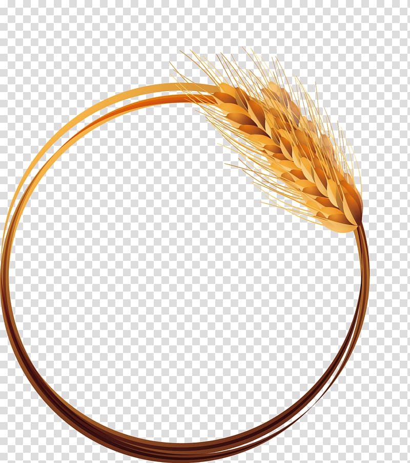 brown wreath border illustration, Wheat, wheat transparent background PNG clipart