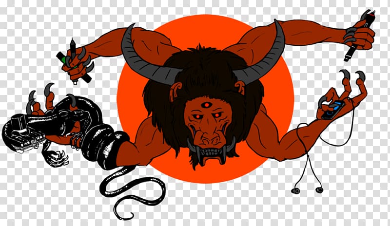 Illustration Cattle Artist, Japanese Demon Art transparent background PNG clipart