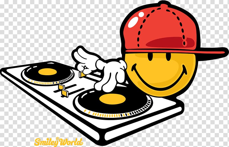 Emoticon Smiley Disc jockey Phonograph record , dj transparent background PNG clipart