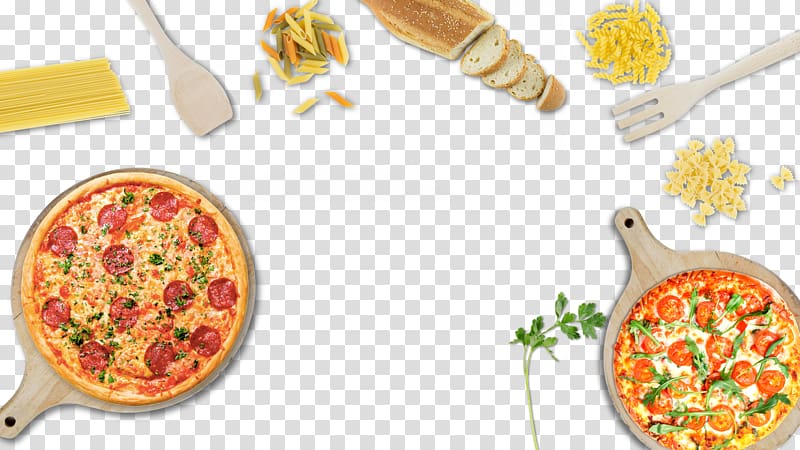 cooked pizza on brown pan, Pizza Fast food European cuisine, Delicious pizza poster material transparent background PNG clipart