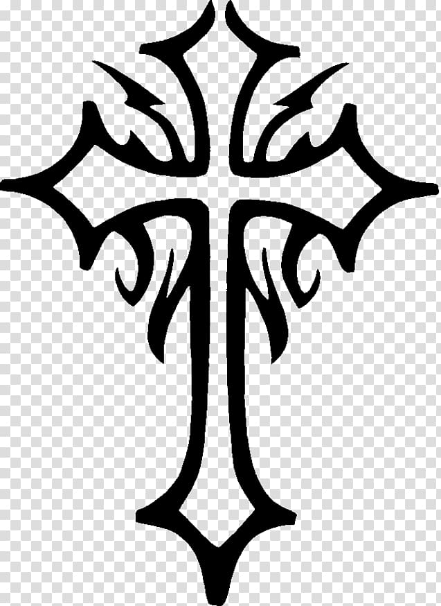 Tattoo Art Stencil Christian cross Celtic cross, christian cross transparent background PNG clipart