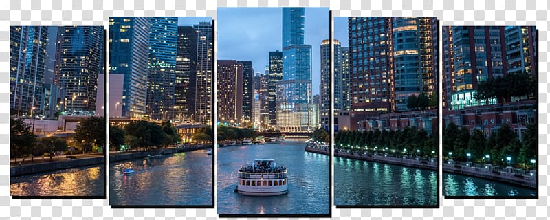 Chicago Skyline Canvas print Cityscape, canvas wall transparent background PNG clipart