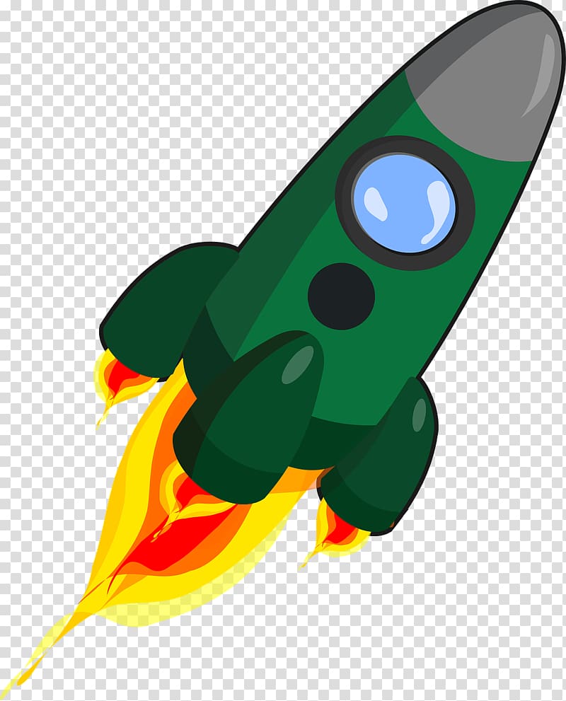 Rocket launch Spacecraft , Green Rocket transparent background PNG clipart