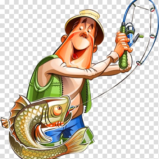 graphics Fisherman Cartoon Illustration, Fishing transparent background PNG clipart