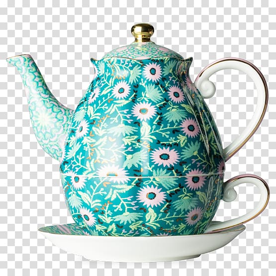 Teapot Teaware T2 Teacup, boho pattern transparent background PNG clipart