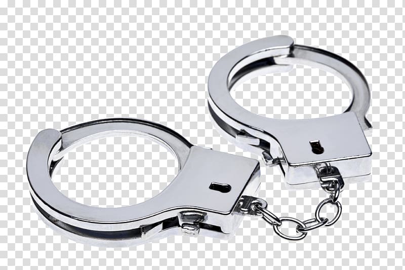 gray stainless steel handcuffs, Handcuffs Police officer Arrest, Handcuffs Latest Version 2018 transparent background PNG clipart