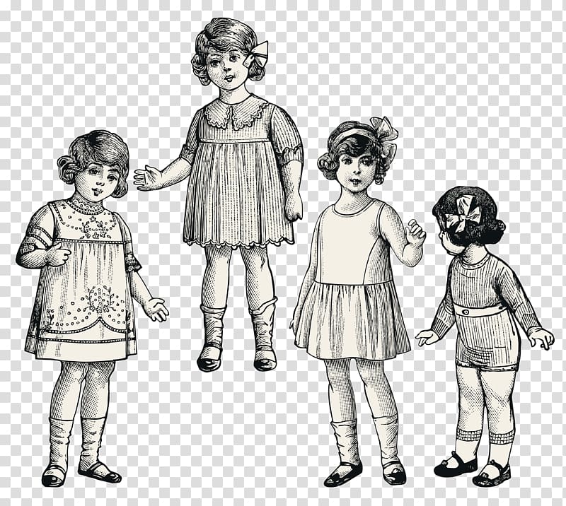 Drawing Illustrator Illustration, Creative illustration retro children in Europe and America transparent background PNG clipart