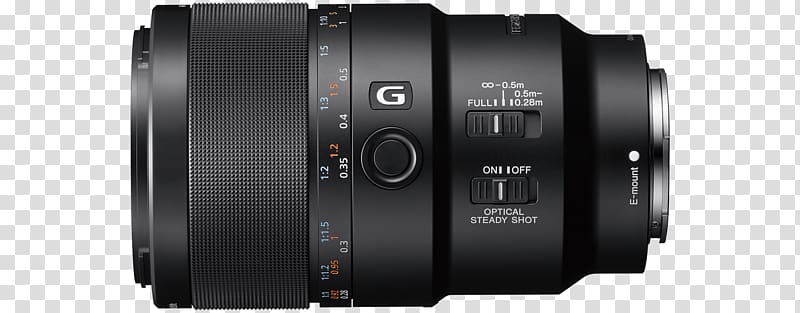 Sony FE Macro 90mm F/2.8 G OSS Sony E-mount Camera lens Macro , sony transparent background PNG clipart