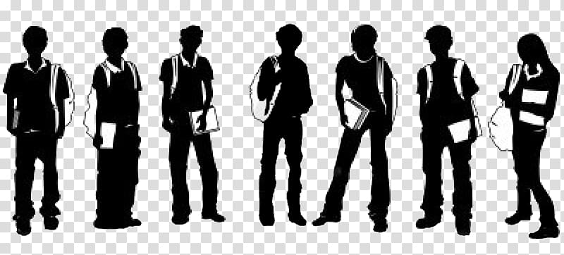 Silhouette Student , Silhouette transparent background PNG clipart