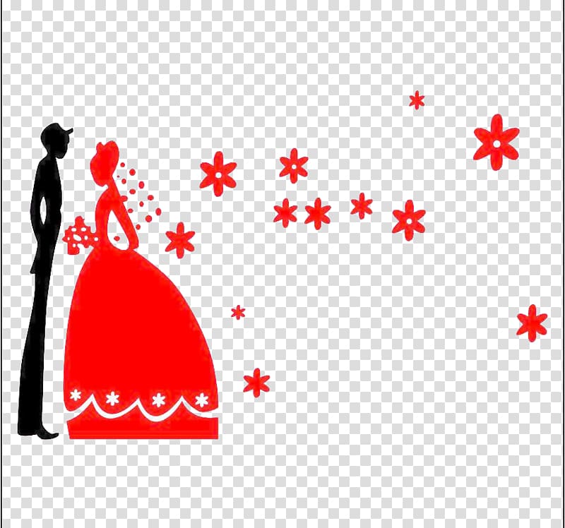 Wedding Wall Decorative arts Room, Red Wedding transparent background PNG clipart