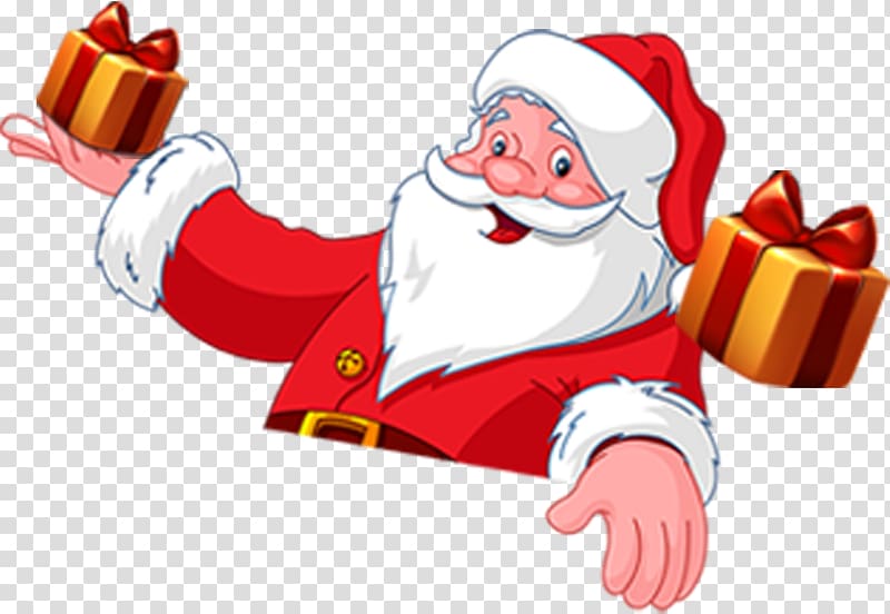 Santa Claus Christmas , White-bearded Santa Claus cartoon creative gift transparent background PNG clipart