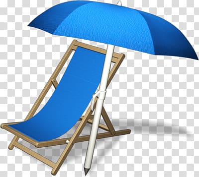 blue umbrella, Beach Lounge Chair Umbrella transparent background PNG clipart