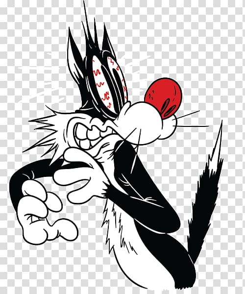 Sylvester Tweety Looney Tunes Merrie Melodies Cartoon, sylvester the cat jr transparent background PNG clipart