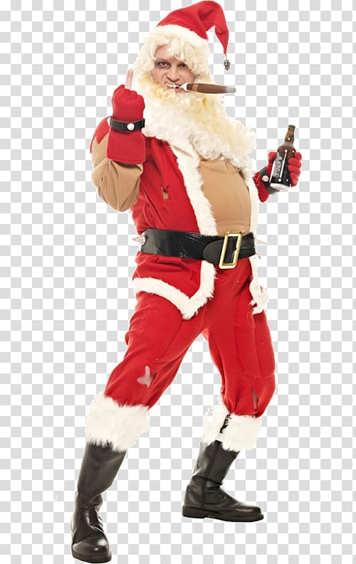 Santa Claus Costume party Santa suit Halloween costume, santa claus transparent background PNG clipart