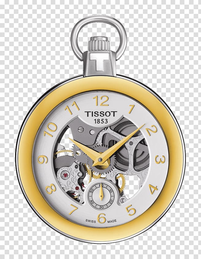 Tissot Pocket watch Skeleton watch, seiko pocket watch transparent background PNG clipart