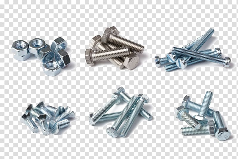 Bolt Nut Screw Nail , Various screws transparent background PNG clipart