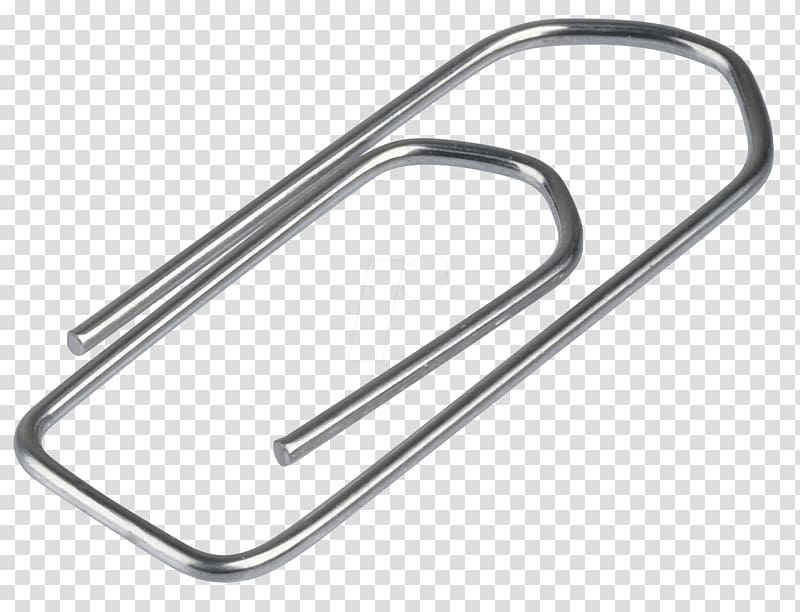 Paper clip Material Metal Galvanization, paperclip transparent background PNG clipart