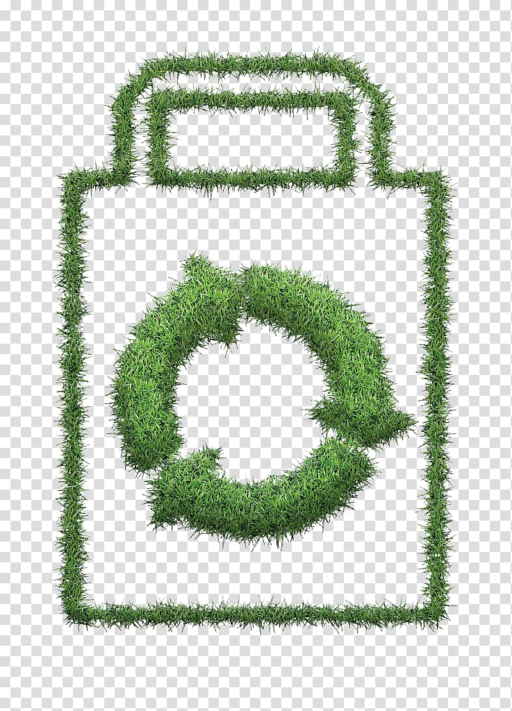 Illustration, Creative green shopping bag transparent background PNG clipart