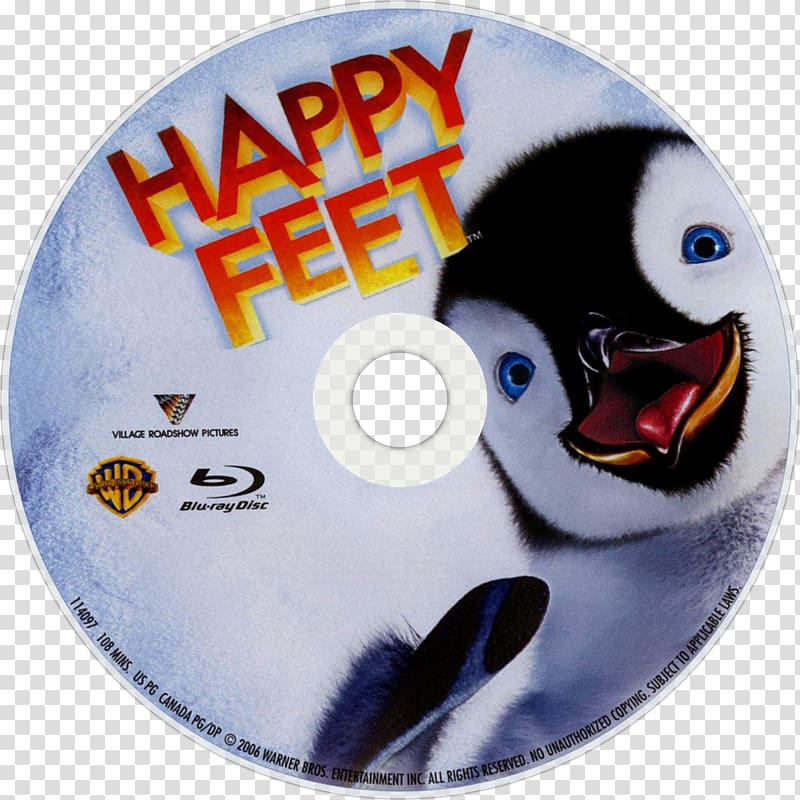Blu-ray disc Mumble DVD Happy Feet Compact disc, happy feet transparent background PNG clipart