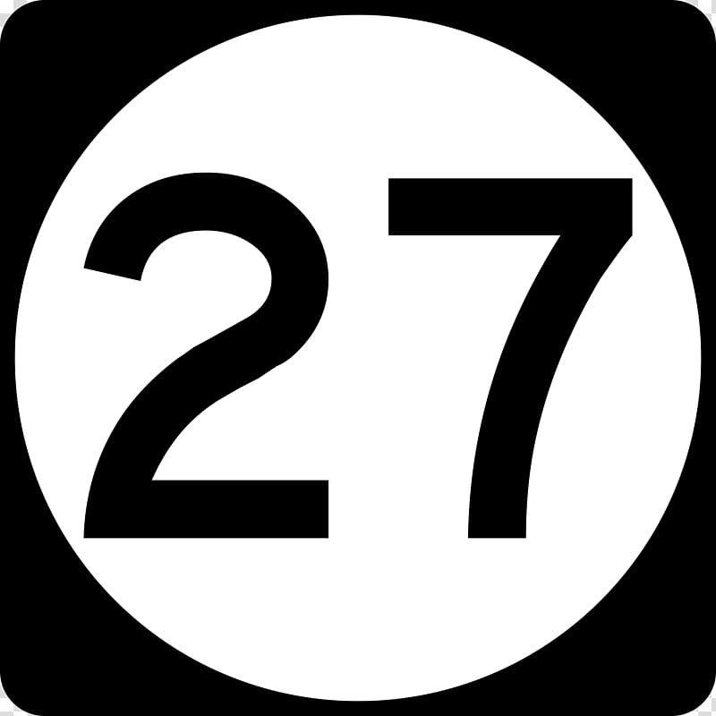 New Jersey Route 24 New York City State highways in New Jersey New York State Route 27 U.S. Route 27, number transparent background PNG clipart