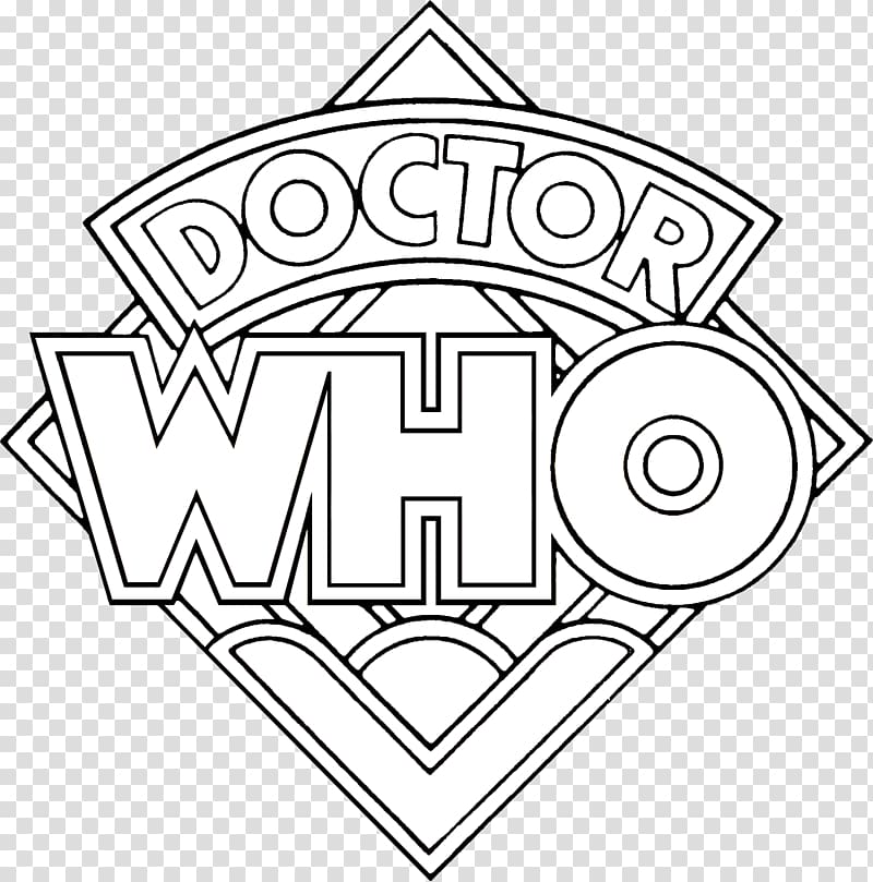 Black and white Drawing Line art TARDIS Physician, diamond logo transparent background PNG clipart
