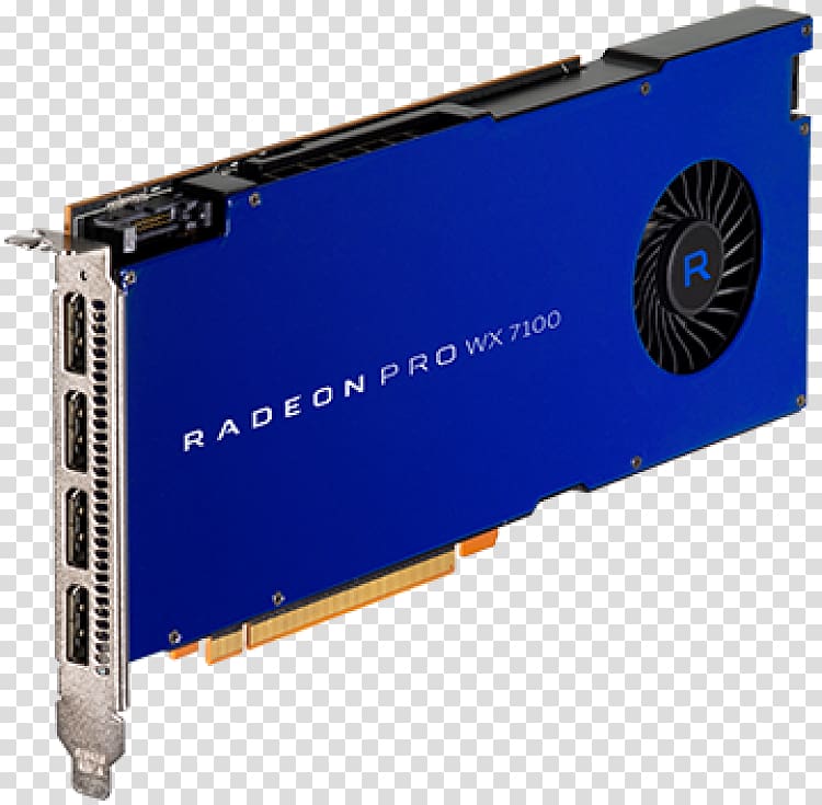Graphics Cards & Video Adapters AMD Radeon Pro WX 7100 Advanced Micro Devices, transparent background PNG clipart