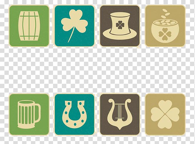 Ireland Saint Patricks Day Clover Icon, Western St. Bartrick Festival Clover Beer Cup transparent background PNG clipart