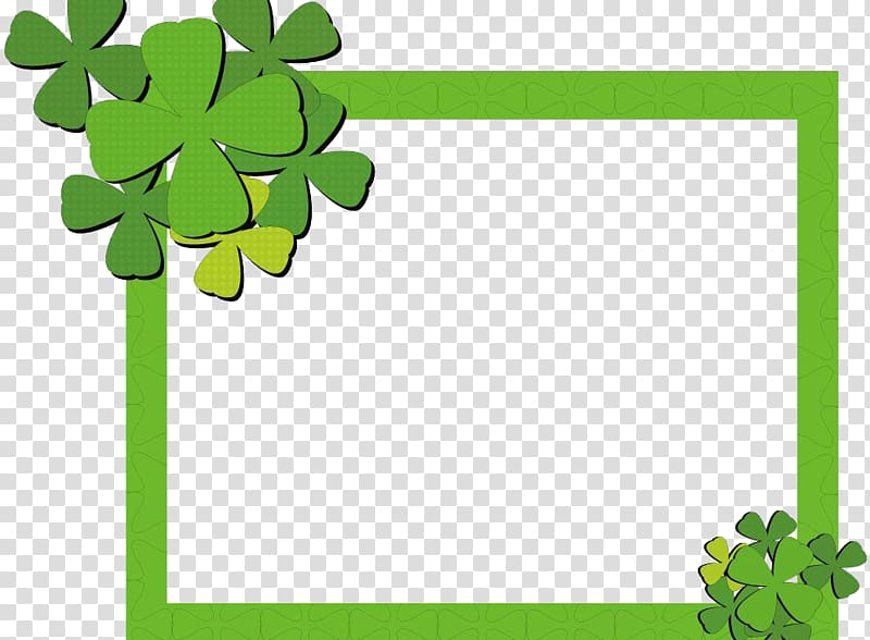 Four-leaf clover, Clover Border transparent background PNG clipart