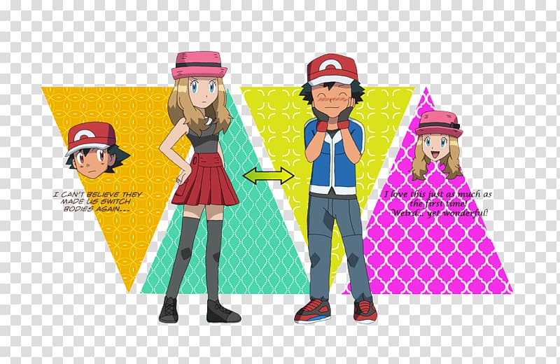 Ash Ketchum Serena Body swap Pokémon Fan fiction, body swap transparent background PNG clipart