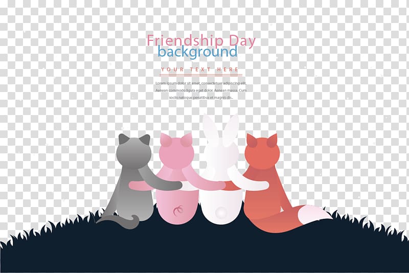 Cat Friendship Day, Cat back transparent background PNG clipart