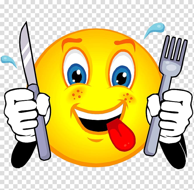 Yummy and hungry Emoji face on transparent background PNG
