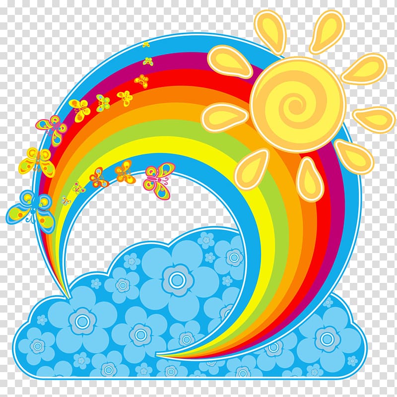 Rainbow Cloud Euclidean Sky , rainbow transparent background PNG clipart