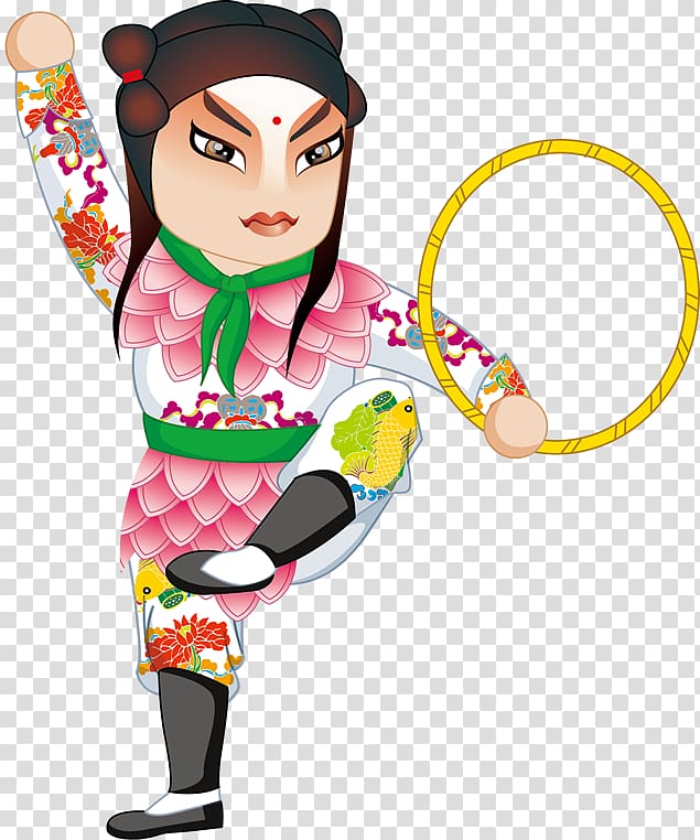 Prince Nezha\'s Triumph Against Dragon King Na Ja Peking opera, others transparent background PNG clipart