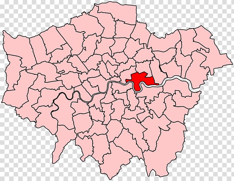 City of Westminster London Borough of Southwark London boroughs Blank map, map transparent background PNG clipart