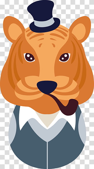 Tiger Whiskers Dog Illustration, Creative puppy transparent background PNG clipart thumbnail