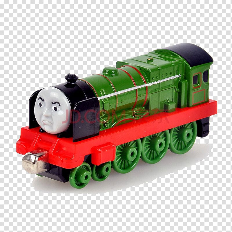James the Red Engine Train Locomotive Toy Railroad car, Green train transparent background PNG clipart